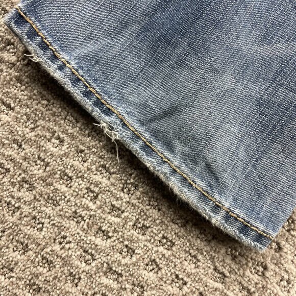 Silver Jeans Zac Men Size W33 / L34 Denim Pants Washed Blue Straight Leg Casual - Picture 11 of 16